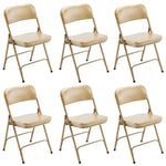 ZUN 6 Pack Metal Folding Chairs with Padded Seat and Back, for Home and Office, Indoor and Outdoor 70531139