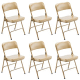 ZUN 6 Pack Metal Folding Chairs with Padded Seat and Back, for Home and Office, Indoor and Outdoor 70531139