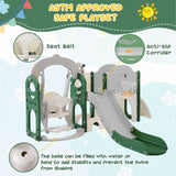 ZUN Toddler Slide and Swing Set 8 in 1, Kids Playground Climber Slide Playset with Basketball Hoop 48887104