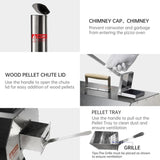 Semi-Automatic Black 12 Outdoor Pizza Oven Portable Wood Fired Pizza Oven Outdoor Cooking Pizza W2196134328