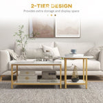 ZUN Set of 2 Coffee Tables （Prohibited by WalMart） 15825021