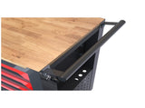 4 DRAWERS MULTIFUNCTIONAL TOOL CART WITH WHEELS AND WOODEN TOP W110265906