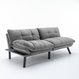 Light Grey Convertible Folding Modern sofa Bed W570124912