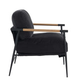 Leisure chair lounge chair velvet Black color W1805106270