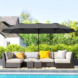 Outdoor beach umbrella/Double-Sided Sun Umbrella 12836778