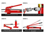 20 Ton Porta Power Kit, Portable Hydraulic Jack with1.43 m Oil Hose, Car Frame Repair Tool with W1239P170234