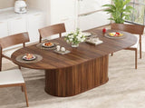 55.11"-70.86" Extendable Dining Table, with Striped Legs for Living Room & Kitchen W757P411745