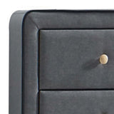 Light Grey Upholstered 6-drawer Double Dresser B062P186553