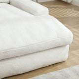 COOLMORE Chenille 2-seater lazy sofa With 5 back pillows,Comfy Sofa- Deep Seat Couch for Living W395P197923