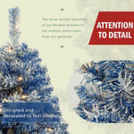 ZUN Pre-lit Xmas Tree Artificial Christmas 4-Piece Set,Garland, Wreath and Set of 2 Entrance Trees X-mas 36029832