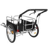 3-in-1 Heavy-Duty Bike Cargo Trailer E-Bike Compatible Steel Frame, 110lb Capacity, Convertible W2932P289394