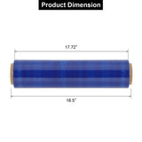 18" x 1500' 80 Gauge 4 Rolls Pallet Wrap Stretch Film Hand Shrink Wrap 1500FT Blue 19988854