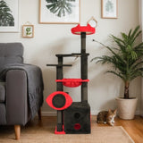53" Large Cat Tree, Gothic Cat Tower with Padded Perch, Spacious Condo, Comfy Hammock, Scratching 97133609