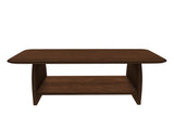 Modern minimalist living room coffee table, 47 inch double-layer rectangular with storage function, W1727P356443