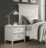 Classic White Finish Bedroom Nightstand of 2 Drawers Storage 1pc Modern Furniture Farmhouse Style B011P176912