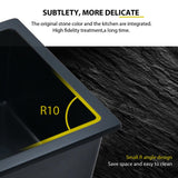 Quartz 18" L X 16" W Undermount Bar Sink With Basket Strainer JYGAS6679MB