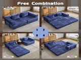 Compression Sofa,Convertible Floor Sofa Bed with Fixed-Shape Frame, Loveseats Boneless Modular 02827739