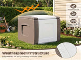 27 Gallon Outdoor PP Deck Box Waterproof Patio Storage Box with Side Handles & Dual-Tone 59675251
