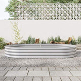 ZUN Raised Garden Bed Outdoor, Oval Large Metal Raised Planter Bed for for Plants, Vegetables, and W840102510