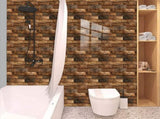 10 PCS 3D Brick Self Adhesive Removablepaper 11.8 x 11.8 Inchpaper Brick Breakaway 57397098