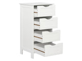 4-Drawer Painted MDF Bathroom Cabinet 11.82*11.82*32.29in White 28745738