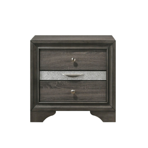 ZUN 2 Drawers and 1 Jewelry Drawer Nightstand, Gray B016P253358