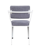 Grey and White Dining Chair with Padded Seat B062P209231