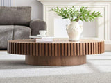 Modern Handcraft Drum Table Length 43.7 inch Ellipse Table for Living Room,Oval Small W2582P188737