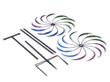 Rainbow Windmill Iron Windmill Double layer Windmill Leaves Lawn Windmill Courtyard Sculpture Art 39411992