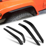 Front & Rear Fender Flares Compatible with 2007-2017 Jeep Wrangler JK JKU, Off-Road Wheel Flares W2801P235722