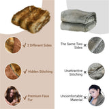 Luxurious Faux Fur Blanket - 2-Side Design , Soft & Warm, Ideal 27997775