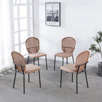 ZUN black leg and orange sennit chair,set of 4,dining chair,coffee chair W234P182675