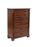 ZUN Dark Cherry 1pc Chest Of Drawers Storage Bedroom Furniture Traditional Style Chest B011P238669