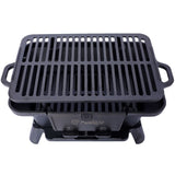 Oval Cast Iron Grill Outdoor, Portable Charcoal Grill and Tabletop Cast Iron Skillet - 100% Cast 98855605