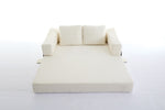 ZUN Modern Minimalist Sofa, Fold-Out Sofa Bed, Convertible Chair Floor Couch & Sleeping Mattress for W1829P186198