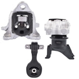 ZUN 3 Pcs Motor Trans Mounts Set for 2012-2013 Honda Civic Automatic Engine A65031 EM-A65031 36269259