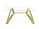 47.3-inch rectangular glass dining suitable for 1-6 people, modern style home kitchen dining W1162P306711