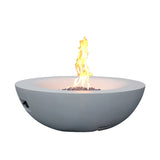 ZUN 42 Inch Outdoor Concrete Propane gas Fire Pit bowl in Antique white color W2620P182362