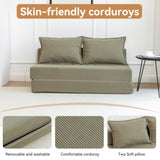 Foldable Sofa Bed Sleeper Lounge Chair with Pillow Floor Mattress Floor Couch with Backrest for W1170P314884