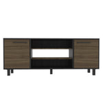 ZUN Kaia Tv Stand for TV´s up 55", Four Shelves, Three Shelves -Black / Pine B20092087