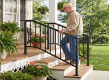 Handrails for Outdoor Steps Fits 4 to 5 Steps 14976189