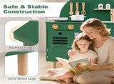 Green Wooden Kids Play Kitchen with Interactive Stove & Sink, ASTM/CPSIA Compliant Pretend Cooking 44536744