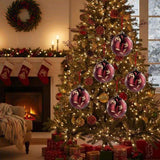 6PCS Set 3.9" Christmas Glass Ball Ornaments 3.9x3.9x3.9in Christmas Tree Hanging Decorations for 84434848