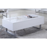 ZUN High Glossy White Storage Coffee Table B062P153833