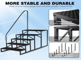 5 Step Ladder with Handrail, Swimming Pool Ladder Above Ground, 660 lb Load Capacity RV Steps with 23239640