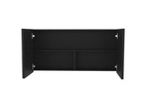 Medicine Cabinet 19.70" H, with 2 Doors, 3 Shelves, 2 Mirrors, Black B097P250836