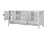 55.1'' Storage Sideboard with 4-Doors,Multi Functional Buffet with Open Shelf and 2-Tiers N711P345165K