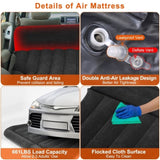 Air Mattress,SUV Air Mattress Thickened Camping Bed Cushion with Pillow Air Pump Storage Bag PVC 08813133