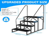 RV Step Stool, 4 Step, Hot Tub Steps with Handrail, Portable Pool, 660Lbs Heavy Duty 18676066