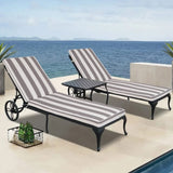 ZUN 2PCS Set Outdoor Lounge Chair Cushion Replacement Patio Funiture Seat Cushion Chaise Lounge W2911P203993